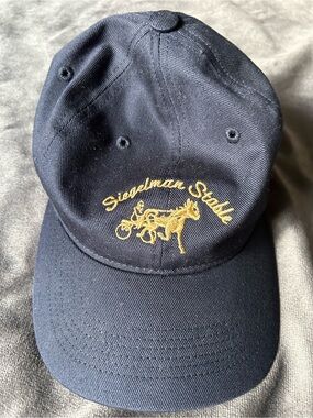 Siegelman Stable Navy Baseball Cap with Gold Embroidery